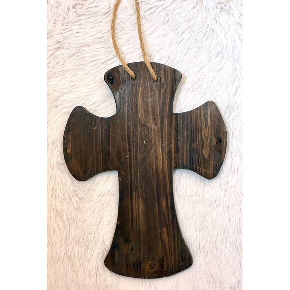 NWOT Montana West 3-D Crackled Green Scripture Heart Wall Cross - Picture 10 of 11